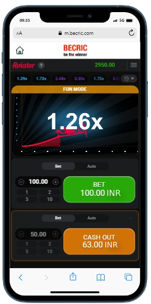 A smartphone displaying AviatorDemo version with betting options