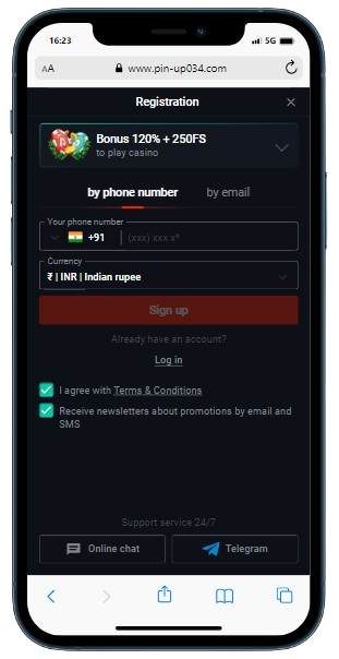 A smartphone displays aviator registration form with bonus offer